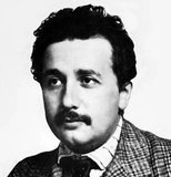 Albert Einstein (14 March 1879 – 18 April 1955) was a German-born theoretical physicist and philosopher of science. He developed the general theory of relativity, one of the two pillars of modern physics (alongside quantum mechanics). He is best known in popular culture for his mass–energy equivalence formula E = mc2 (which has been dubbed 'the world's most famous equation'). He received the 1921 Nobel Prize in Physics 'for his services to theoretical physics, and especially for his discovery of the law of the photoelectric effect'. The latter was pivotal in establishing quantum theory.<br/><br/>

Einstein was visiting the United States when Adolf Hitler came to power in 1933 and, being Jewish, did not go back to Germany, where he had been a professor at the Berlin Academy of Sciences. He settled in the USA, becoming an American citizen in 1940. On the eve of World War II, he endorsed a letter to President Franklin D. Roosevelt alerting him to the potential development of 'extremely powerful bombs of a new type' and recommending that the U.S. begin similar research. This eventually led to what would become the Manhattan Project.<br/><br/>

Einstein published more than 300 scientific papers along with over 150 non-scientific works. His intellectual achievements and originality have made the word 'Einstein' synonymous with genius.